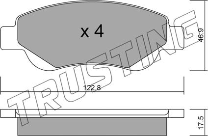 Trusting 653.0 - Brake Shoe Set autospares.lv