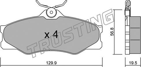 Trusting 652.0 - Brake Shoe Set autospares.lv