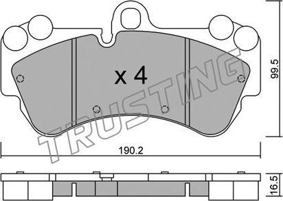 Trusting 669.0 - Brake Pad Set, disc brake autospares.lv