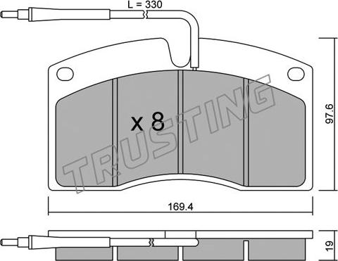 Trusting 664.0 - Brake Pad Set, disc brake autospares.lv