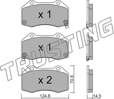 Trusting 667.3 - Brake Pad Set, disc brake autospares.lv