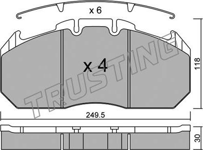 Trusting 603.0 - Brake Shoe Set autospares.lv