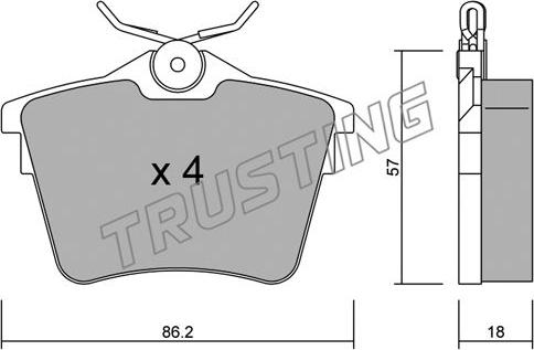 Trusting 618.0 - Brake Shoe Set autospares.lv