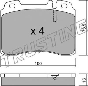 Trusting 683.1 - Brake Pad Set, disc brake autospares.lv