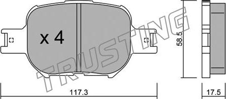 Trusting 630.0 - Brake Shoe Set autospares.lv