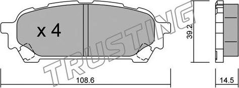 Trusting 629.0 - Brake Shoe Set autospares.lv
