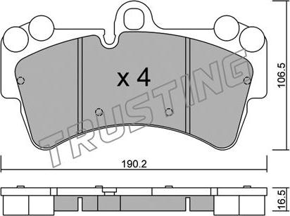 Trusting 670.0 - Brake Pad Set, disc brake autospares.lv