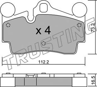 Trusting 671.0 - Brake Pad Set, disc brake autospares.lv