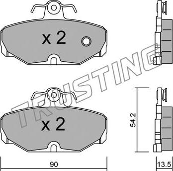 Trusting 097.0 - Brake Pad Set, disc brake autospares.lv