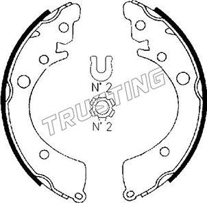 Trusting 044.006 - Brake Shoe Set autospares.lv