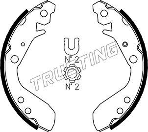 Trusting 044.022 - Brake Shoe Set autospares.lv