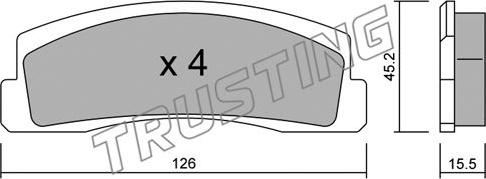 Trusting 048.0 - Brake Pad Set, disc brake autospares.lv