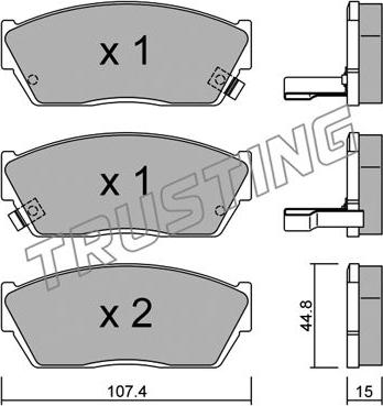 Trusting 056.2 - Brake Pad Set, disc brake autospares.lv