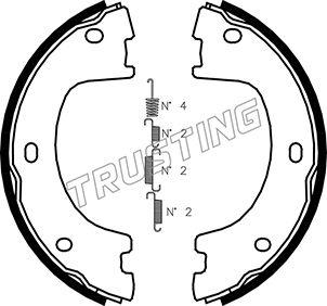 Trusting 052.136K - Brake Shoe Set, parking brake autospares.lv