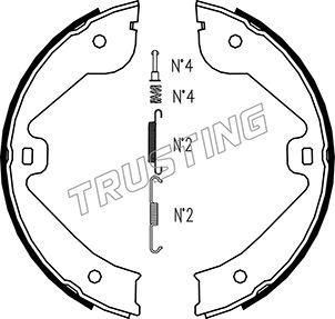 Trusting 052.131K - Brake Shoe Set, parking brake autospares.lv