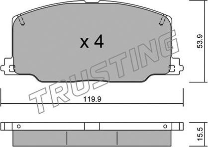 Trusting 069.0 - Brake Pad Set, disc brake autospares.lv