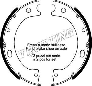 Trusting 067.191 - Brake Shoe Set, parking brake autospares.lv