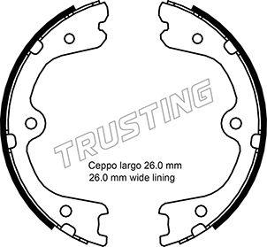 Trusting 067.201 - Brake Shoe Set, parking brake autospares.lv