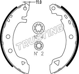 Trusting 004.008 - Brake Shoe Set autospares.lv