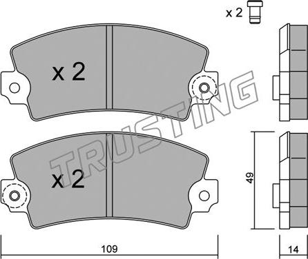 Trusting 005.5 - Brake Pad Set, disc brake autospares.lv