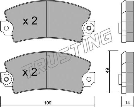 Trusting 005.1 - Brake Pad Set, disc brake autospares.lv