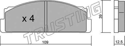 Trusting 001.1 - Brake Pad Set, disc brake autospares.lv