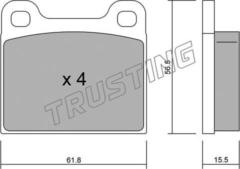 Trusting 003.4 - Brake Pad Set, disc brake autospares.lv