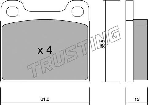 Trusting 003.0 - Brake Pad Set, disc brake autospares.lv