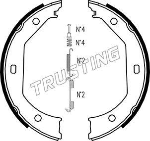 Trusting 019.027K - Brake Shoe Set, parking brake autospares.lv