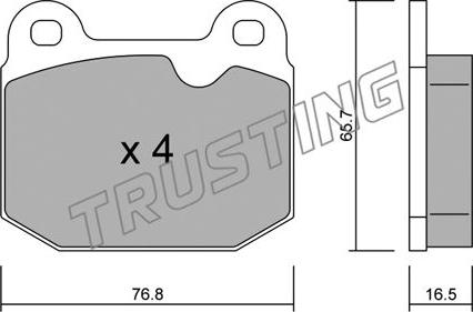 Trusting 015.1 - Brake Pad Set, disc brake autospares.lv