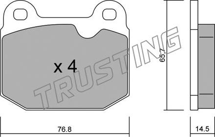 Trusting 015.3 - Brake Pad Set, disc brake autospares.lv