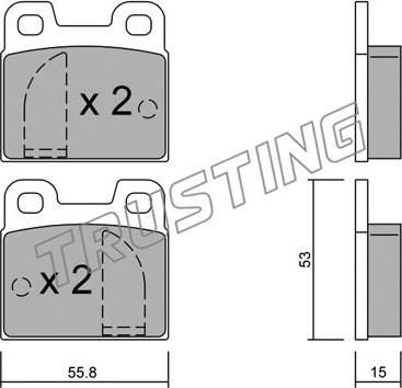 Trusting 010.0 - Brake Pad Set, disc brake autospares.lv