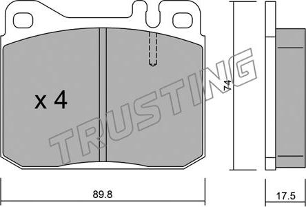 Trusting 013.1 - Brake Pad Set, disc brake autospares.lv