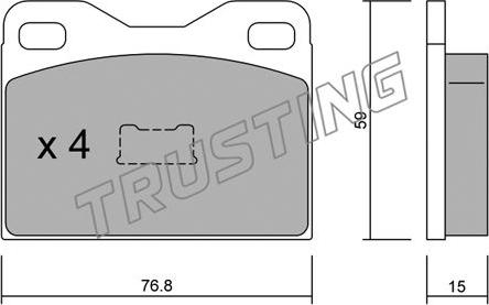 Trusting 017.0 - Brake Pad Set, disc brake autospares.lv