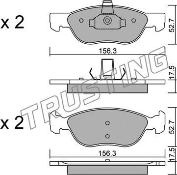 Trusting 084.2 - Brake Pad Set, disc brake autospares.lv