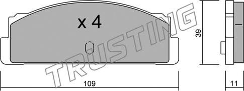 Trusting 088.0 - Brake Pad Set, disc brake autospares.lv