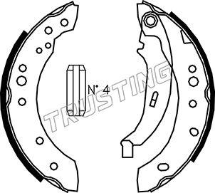 Trusting 088.241 - Brake Shoe Set autospares.lv