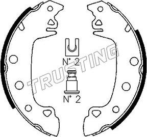 Trusting 088.204 - Brake Shoe Set autospares.lv