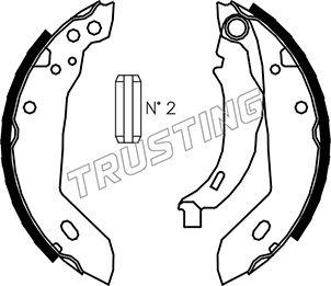 Trusting 088.212 - Brake Shoe Set autospares.lv