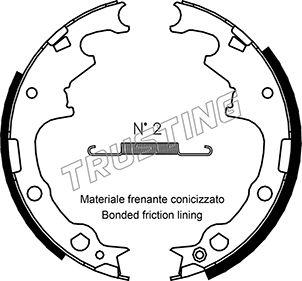 Trusting 088.221 - Brake Shoe Set autospares.lv