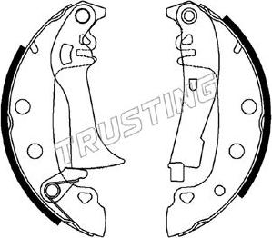 Trusting 034.080 - Brake Shoe Set autospares.lv