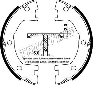 Trusting 034.101 - Brake Shoe Set, parking brake autospares.lv