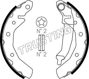 Trusting 027.001 - Brake Shoe Set autospares.lv