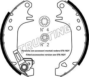 Trusting 079.180Y - Brake Shoe Set autospares.lv