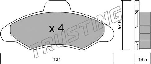 Trusting 073.0 - Brake Pad Set, disc brake autospares.lv