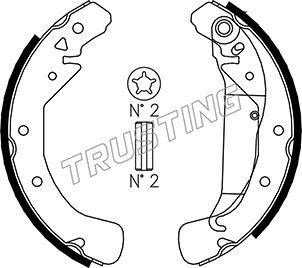 Trusting 073.169 - Brake Shoe Set autospares.lv