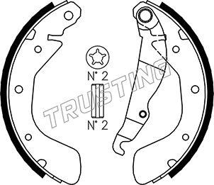 Trusting 073.167 - Brake Shoe Set autospares.lv