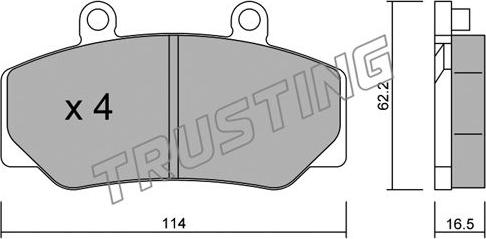 Trusting 077.0 - Brake Pad Set, disc brake autospares.lv