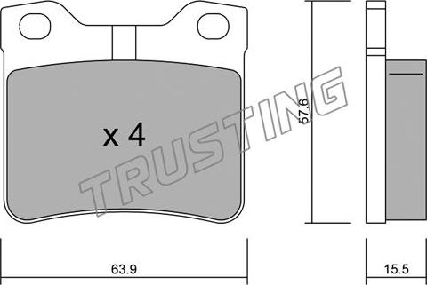 Trusting 199.1 - Brake Pad Set, disc brake autospares.lv
