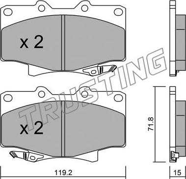 Trusting 156.0 - Brake Pad Set, disc brake autospares.lv